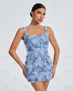 Get ready to turn heads in our Floral Applique Corset Mini Dress! This dress features elegant floral appliques and a corset design, creating a flattering silhouette. With a touch of blue and black, this dress will add a pop of color to your wardrobe. Perfect for any occasion, feel confident and stylish in our dress. Our Style No.ZNSBA1062 Polyester Height - 68.9"/175cm Bust - 34.6"/88cm Waist - 25.6"/65cm Hips - 36.6"/93cm and wears size S About Wholesale/Dropshipping, please contact us! Note: C