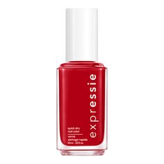 over a thousand nuanced colors, essie original nail polish takes from the latest fashion and cultural trends to make your manicure possibilities endless. Essie Expressie quick dry nail polish, vegan formula, bright red, Seize The Minute, 0.33 fl oz; Expressie Seize The Minute - blue toned red quick dry nail polish with a cream finish Quick-dry nail polish; fast-drying formula that dries in about a minute One-step color; apply two coats of any expressie color on clean nails, let dry for about a m Expressie Nail Polish, Quick Dry Nail Polish, Dry Nails Quick, Dry Nail Polish, Angled Brush, Clean Nails, Online Grocery Shopping, Beauty Nails, Essie