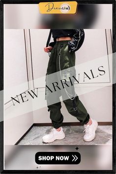 Cargo Pants Woman Streetwear Fashion Jogger Trousers New Casual Hip Hop Harem Pants Harajuku Slim High Waist Woman Pants Harajuku High Waist Streetwear Bottoms, Harajuku Style Long Pants, Harajuku Style Cargo Pants For Streetwear, Harajuku Bottoms With Pockets For Fall, Harajuku Style Fall Bottoms With Pockets, Harajuku Style Pants With Pockets For Fall, Trendy Ankle-length Cargo Pants For Streetwear, High Waist Harem Pants For Streetwear, Harajuku Style Streetwear Pants For Fall