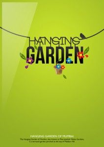 the hanging garden of mumbai movie poster with birds and flowers on a line, against a green background