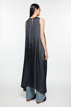 Sleeveless dress Sleek Sleeveless Silk Summer Dress, Sleek Sleeveless Silk Dress For Summer, Sleeveless Silk Dress With Side Slits, Sleeveless Silk Asymmetrical Dress Bias Cut, Chic Sleeveless Fluid Dress, Chic Fluid Sleeveless Dress, Suit Jacket Dress, Wardrobe Style, Clothes Collection