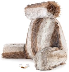 PRICES MAY VARY. Faux Fur Ultra rare 2-tone pelt bedrest pillow… double sided & reversible: tooling to create this fabric is once in a lifetime & when it’s gone, it will be no longer available. The baby fake fur backrest pillow is mind-blowingly comfortable. It’s bigger and better than the rest with it fluffy double-sided furs! this soft fur pelt is so so gorgeous and hand-sewn to perfection 5 buttons, a thick zipper, loops, and pockets in all the right spots. This is a piece of furniture you wi Baby Coyote, Bed Reading Pillow, Pillow With Arms, Reading Bed, Husband Pillow, Animal Hugs, Bed Rest Pillow, Back Support Pillow, Bed Rest