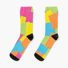 Super soft all-over printed knit socks with extra cushioning in the sole. Suitable for men and women. Sticky Notes Art. Add some fun to your wardrobe or give it as the perfect gift! Sticky Notes Art, Art Socks, Notes Art, Sticky Notes, Socks For Sale, Knit Socks, Knitting Socks, Some Fun, Multi Color