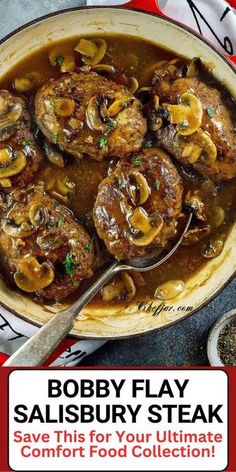 bobby flay salisbury steak save this for you ultimate comfort food collection