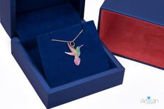 Party Hummingbird in Enamel Pendant with Necklace in 14k Yellow Gold - Artisan Carat Hummingbird Jewelry Cremation, Humingbird Braclet Amazon, Gold Plated Gemstone Necklace Hummingbird, Hummingbird Jewelry, Bird-shaped Bird-design Necklace For Gifts, Sense Of Smell, Go Girl, You Go Girl, Zodiac Pendant