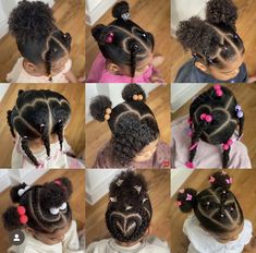 Toddler Valentine’s Day Hairstyle, Mixed Hairstyles Biracial Hair Kids, Black Daughter Hairstyles Easy, Easy Hairstyles For Kids Black Natural, Hair Styles For Toddlers Black Hair, Quick Kids Hairstyles Black, Black Daughter Hairstyles, Quick Toddler Hairstyles Black