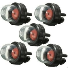 four red and white lights on the side of a car, set of six pieces