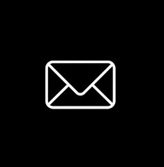 an email envelope icon on a black background