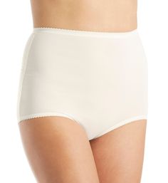 All nylon brief panty has sleek comfort and is totally cotton-free. High waist design. Exposed elastic sewn onto outside of waist. Leg openings are outline in elastic for fit. Full rear coverage. Unlined. Fabric is the same as Shadowline's Silhouette collection, in matching colors. Shadowline's nylon tricot fabric is made in the US. Shadowline Women's Nylon Classics Full Brief Panty in Beige | Size 6 | HerRoom.com Eileen West, Tricot Fabric, Cool Fabric, Unique Fashion, I Dress, Color Matching, High Waist, Womens Shorts, Plus Size