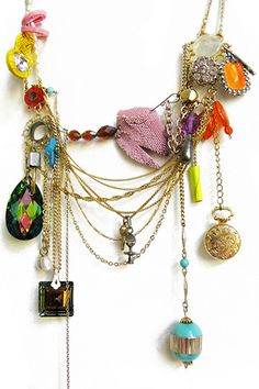 Interactive Jewellery, Denise Julia, Jewelry Belt, Belt Diy, Whimsical Jewelry, Mixed Media Jewelry, Unusual Jewelry, Fun Fun, Plastic Jewelry