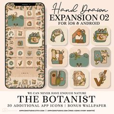 an advertisement for the botanist app with icons on it and text that reads,