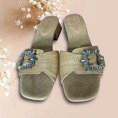 Ak Anne Klein Formal Women's 1size 8.5 Tan Beig Strappy Comfort Sandal Shoes New Whit Outbox, Block Stump, With Buckle, Party Occasion, Party, Cocktail "Same Day Shipping - To All Orders Placed By 10am Eastern Time, Monday - Friday" Return Policy Returns Are Accepted Within 30 Days Of Delivery Date As Long As The Item Is Received In The Same Condition In Which It Was Received (New, With, Tangs, Original Packaging, Unworn Y Undamaged) Otherwise It Is Not Eligible For Return. Buyer Will Be Respons Slip-on Heels With Heel Strap For Beach, Beach Mules With Heel Strap And Round Toe, Beach Slip-on Heels With Heel Strap, Medium Width Sandals With Buckle Closure For Beach, Summer Flat Mules In Medium Width, Beach Sandals With Buckle Closure Medium Width, Beach Sandals With Buckle Closure And Medium Width, Beach Heels With Buckle Closure And Round Toe, Beach Block Heel Mules With Buckle Closure