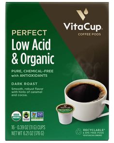 vitacup perfect low acid and organic coffee