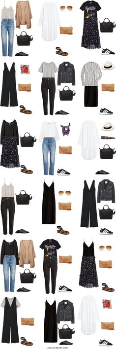 What to Pack for Paris, Barcelona, and an Italian Cruise Packing Light List | What to pack for the Paris | What to Pack for a Cruise | Packing Light | Packing List | Travel Light | Travel Wardrobe | Travel Capsule | Capsule | Europe Outfits Summer, Italy Travel Outfit, Spain Fashion, Winter Travel Outfit, Packing Clothes, Travel Capsule Wardrobe, Travel Clothes Women