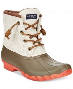 Sperry Saltwater Duck Boots, Taupe Boots, Shoes Boots Ankle, Top Sider