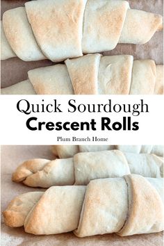 quick sourdough crescent rolls are the perfect snack for breakfast or brunch