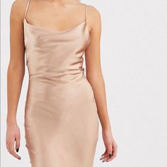 Beautiful Slip Dress. Purchased To Be Worn As Bridesmaids Dresses, But Wedding Was Cancelled Due To Covid . Nwt Satin Long Dress, Long Dress Summer, Elegant Summer Dresses, Satin Dress Long, Satin Midi Dress, Long Summer Dresses, Solid Dress, Party Dresses For Women, Ladies Party