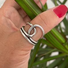 Silver Adjustable Ring, Chunky Boho Ring, Dainty Ring, Delicate Ring, Rings for Women, Christmas Gift For Her, Thumb Silver Ring, Gift For Mom *Minimalist jewellery that is the perfect❤️birthday gift for Mom, Sister, Best friend or Wife. Also, the ideal Anniversary gift for her *Handmade gift *Material : Silver Plated Bronze💍 *Size: Adjustable *This is the special gift for your friends or lovers *Happily send with gift card optionally💌 *A lovely silver ring with an open back  *All orders are shipped first class 📮 ️Same day delivery❤️ *It is possible to include a gift message with your chosen item. *Many unique styles are available in my shop. *We recommend that you do not use perfumes or other chemicals around the product to ensure the longevity of your ring. *Have you changed your mind Trendy Silver Wide Band Ring As Gift, Knot Rings, Chunky Silver Rings, Thumb Rings Silver, Hippy Gifts, Mum Birthday Gift, Thumb Ring, Knot Ring, Valentines Day Gifts For Her