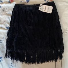 Flapper Style Skirt. Never Worn With Tags. Size Small From Zara. Stretchy Material. Zara Skirts, Fringe Skirt, Flapper Style, Zara Black, Stretchy Material, Skirt Fashion, Womens Skirt, Zara, Women Shopping