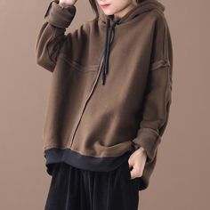 Item Code: 4163354722366 51%-70%Cotton Casual Hooded Pure Color Spliced,Drawstring Long Sleeve One Size(Fit for EU 38-40,US8-10,UK12-14,AU12-14,NZ12-14) Length: 68.00 cm/ 26.77 " Bust: 142.00 cm/ 55.91 " Sleeve Length: 79.00 cm/ 31.10 " Arm: 40.00 cm/ 15.75 " Cuff: 26.00-32.00 cm/ 10.24-12.60 " Waist: 138.00 cm/ 54.33 " The model height:5'3"/161cm,weight:108.0lb/49kg Tips: 1. The products are taken in kind, due to shooting techniques, light, and color parameter settings, etc., product images may Brown Sweatshirt With Drawstring Hood, Brown Drawstring Hood Sweatshirt For Spring, Brown Hoodie Sweatshirt For Spring, Brown Hooded Sweatshirt For Spring, Winter Top, Velvet Hoodie, Winter Tops, Pair Of Pants, Pure Color