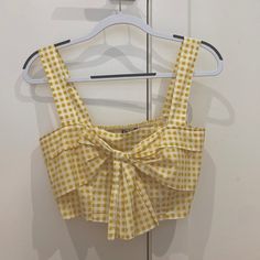 Never Worn Tags Still On Cute Yellow Summer Tops, Zara Yellow Spring Tops, Zara Yellow Summer Top, Zara Mustard Top For Spring, Zara Yellow Beach Top, Spring Mustard Zara Tops, Zara Gingham Tops For Summer, Yellow Zara Tops For Day Out, Zara Yellow Tops For Day Out