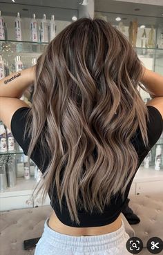 Light Brown Hair Swatches, Brown Grown Out Roots, Ashy Dimensional Brunette, Brown Hair Ash Highlights, Light Ash Brown Hair Balayage, Mushroom Brown Hair Color Balayage, Mushroom Balayage Brunette, Root Melt Brunette To Blonde, Dimensional Brown