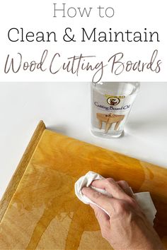 how to clean and maintain wood cutting boards with cleaning cloths on the table top