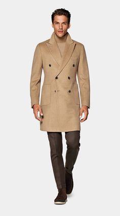 Brown Overcoat, Brown Chukka Boots, Navy Peacoat, Fitted Coat, Zip Cardigan, Vest Coat, Camel Coat, Long Sleeve Polo Shirt, Long Sleeve Polo