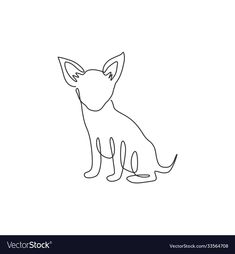 the outline of a dog sitting down