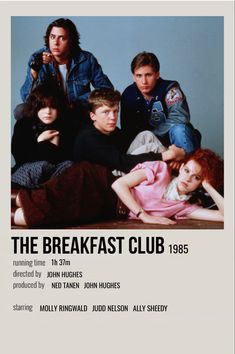 the breakfast club movie poster with four people