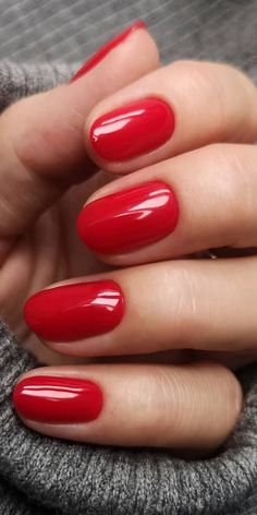 Red Solid Nails, Solid Nails, Acrylic Nails Natural, Money Nails, Acrylic Nail Polish, Glitter Nails Acrylic, Vintage Nails, Pretty Nail Art Designs, Short Nail Designs