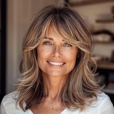 magnific 8OfUtJPx2eZZRRiLdhzk Layered Shag with a Subtle A Line Shape 1 Windy Hair, Long Hair Older Women, Long Layers With Bangs, Hair Bobs, Layered Shag, Makeup Tips For Older Women