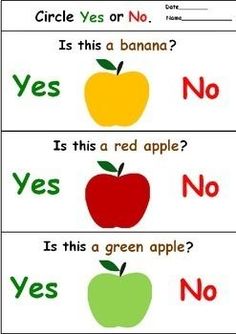 three different types of apples with the words yes, no and no in each language