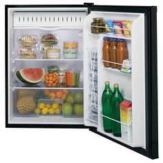 an open refrigerator filled with lots of food