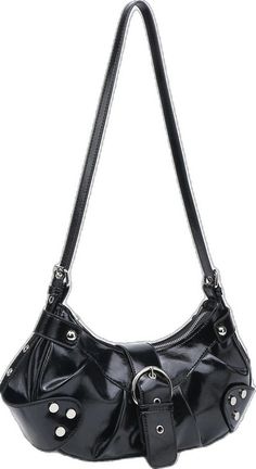 Gothic Shoulder Bag With Zipper For Concert, Black Alternative Style Shoulder Bag For Concert, Alternative Style Black Shoulder Bag With Zipper, Alternative Black Shoulder Bag For Concerts, Alternative Black Shoulder Bag With Zipper, Black Alternative Shoulder Bag With Zipper Closure, Alternative Black Shoulder Bag With Zipper Closure, Punk Shoulder Bag With Zipper For Concert, Punk Style Shoulder Bag With Zipper Closure