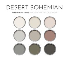 the desert bohemian color scheme for sherylin williams's whole - house color scheme