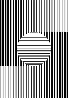 an abstract black and white background with vertical lines in the center, forming a circular shape