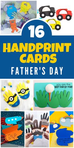 16 handprint cards for father's day