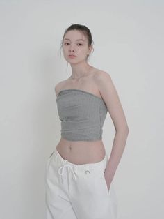 Composition : cotton 100%Color : GrayCountry of Origin : Republic of Korea Gray Cotton Summer Top, Gray Cotton Tops For Spring, Gray Cotton Top For Spring, Denim Bustier, Bustier Top, Cami Tanks, Composition, Top Outfits, Tank Tops