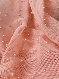 Pink mesh fabric with pink pearls, pearl bead net fabric for couture 2021 new arrival Sold by the yards Width: 151 cm (59 inches) Fabric use: Great for hat, jewelry, fancy dress, costumes and much more! Need large quantities? Contact us for wholesale prices and we'll be happy to help! ＣＯＬＯＲ as seen in the picture, we also have blue, lavender, white, pink , black available. ＱＵＡＮＴＩＴＹ This listing is for one yard, convo me if you need more, we will supply with uncut piece ＦＥＡＴＵＲＥＳ * Designed by fam Pink Pearl Dress, Embroidery On Net Fabric, Jewelry Fancy, Hat Jewelry, Beaded Fabric, Beading Netting, Pink Pearls, 3d Rose, Blue Lavender