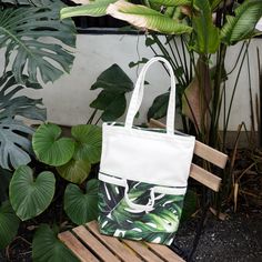 - Digital Print on Premium Canvas 14 oz.  - Full Body : L 42 x H 44 x W 10 cm. / Handles 63 cm. - Half Body : L 42 x H 23 x W 10 cm. / Handles 27 cm. Green Tropical Bags For Daily Use, Green Tropical Bags, Green Bucket Canvas Bag For Travel, White Tropical Bag For Everyday Use, Half Body, Folding Bag, Top Handle Bags, Canvas Bags, Bag Boys