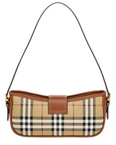 About The Brand: Iconic Patterns, Materials And Silhouettes Have Made Burberry A Coveted Luxury Staple Since 1856. From Waterproof, Patented Gabardine Fabric To The Unmistakable Vintage Check And The More Modern Monogram Pattern, Burberry Boasts Undeniably British Influence With Timeless Appeal. Made In Italy Sling Canvas & Leather Shoulder Bag In Archive Beige/Briar Brown Canvas And Leather And Gold-Tone Hardware With Burberry Check, Buckle Detail Interior Design Details: Interior Slip Pocket Measures 10.2In Wide X 4.7In High X 2.4In Deep Adjustable Shoulder Strap Drops 21 - 25In Zipper Closure Please Note: All Measurements Were Taken By Hand And Are Approximate; Slight Variations May Occur. Our Products Are 100% Genuine. In Some Cases We Purchase Merchandise From Trusted Independent Supp Gabardine Fabric, Modern Monogram, Monogram Pattern, Women Men Shoes, Brown Canvas, Canvas Leather, You Bag, Leather Shoulder Bag, Designer Shoes