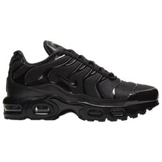 A Classic for School and PlaySurround your preschooler’s feet in cushioning comfort with the kids’ Nike Air Max Plus. Since its 1998 debut, this running shoe has turned heads with features like injected ribs around the upper for excellent support and Max Air units in the forefoot and heel for cushioning comfort. This lightweight shoe won’t weigh your toddler’s feet down, so they stay comfortable all day. The synthetic upper stretches for comfort and is breathable for plenty of airflow.A Supporti Tn Plus, Air Max Plus Tn, Nike Air Max Plus, Air Max Plus, Hot Sneakers, Triple Black, Casual Sport Shoes, Black Running Shoes, Sport Sneakers