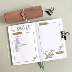 Wishlist Bullet Journal, Wishlist Journal, Bullet Journal Wish List, Minimalist Bullet Journal Ideas, Wishlist Aesthetic, Minimalist Bullet Journal Layout, Bujo Pages, Minimalist Bullet Journal, Bucket List Journal