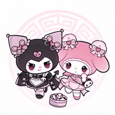 My Melody And Kuromi, Melody And Kuromi, Bow Wallpaper, Hello Kitty My Melody, Diamond Mosaic, Cute Profile Pictures, Cute Art Styles, Craft Set