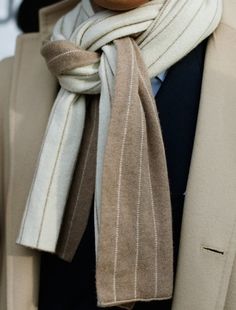 Bulky Scarf, Scarf Wearing Styles, Ways To Tie Scarves, Tie A Scarf, Men's Scarves, The Sartorialist, Scarf Knots, Accessories Inspiration, Ways To Wear A Scarf