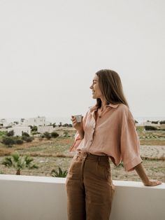 European Summer is calling. Pair it with our French linen Ruby Shirt in Wildflower for the ultimate look Estilo Hippy, Linen Loungewear, French Linen, European Summer, Natural Style, Looks Style, Beautiful Photography