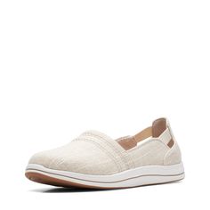 PRICES MAY VARY. The definition of style and comfort this season, our Clarks Cloudsteppers Breeze Step II trouser shoe is the style you’ll turn to again and again Breathable natural textile upper Super-soft EVA footbed Lightweight, flexible sole ideal for everyday wear Heel height: 25mm Spring Flat Slip-on Sneakers With Arch Support, Comfortable Beige Slip-ons With Ortholite Insole, Beige Cushioned Closed Toe Slip-ons, Beige Closed Toe Slip-ons With Cushioned Footbed, Comfortable Beige Slip-on Sneakers With Textured Sole, Comfortable Beige Flat Heel Loafers, Comfortable Beige Slip-ons With Cushioned Footbed, Beige Flat Loafers, Casual Natural Color Slip-ons For Spring