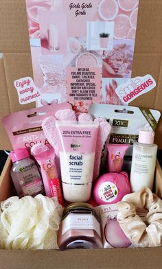 Skincare Hamper, Self Care Hamper, Pink Facial, Strawberry Bars, Strawberry Lip Balm, Water Body, Skin Facial