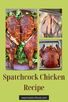 the cover of a cookbook with pictures of different types of chicken